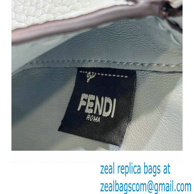 Fendi Mini Baguette Bag Light Blue Selleria with 309 hand-sewn topstitches 2024