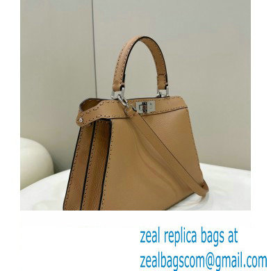 Fendi Peekaboo ISeeU Medium Bag Beige Selleria with oversized topstitching 2024