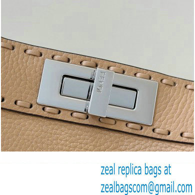 Fendi Peekaboo ISeeU Medium Bag Beige Selleria with oversized topstitching 2024