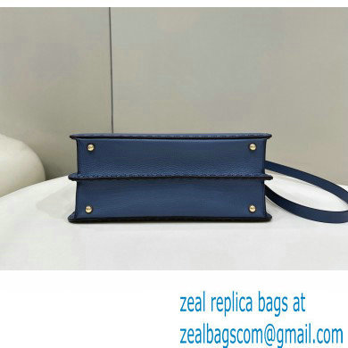 Fendi Peekaboo ISeeU Medium Bag Blue Selleria with oversized topstitching 2024