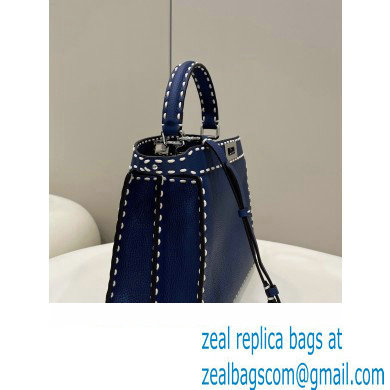 Fendi Peekaboo ISeeU Medium Bag Blue Selleria with topstitches 2024