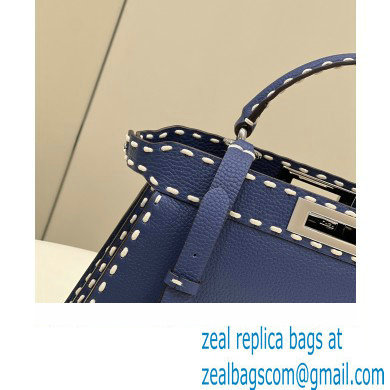 Fendi Peekaboo ISeeU Medium Bag Blue Selleria with topstitches 2024