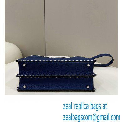 Fendi Peekaboo ISeeU Medium Bag Blue Selleria with topstitches 2024