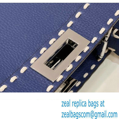 Fendi Peekaboo ISeeU Medium Bag Blue Selleria with topstitches 2024