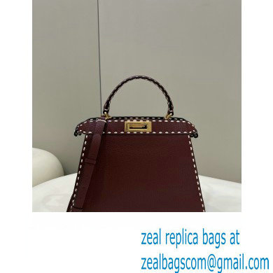 Fendi Peekaboo ISeeU Medium Bag Coffee Selleria with topstitches 2024