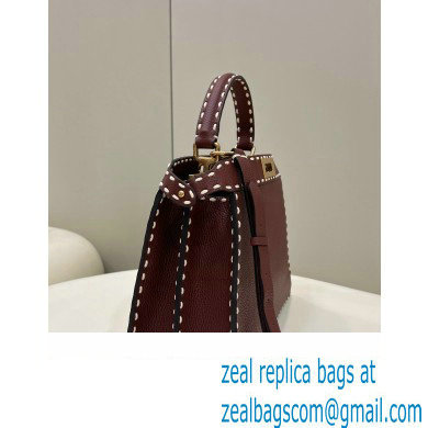 Fendi Peekaboo ISeeU Medium Bag Coffee Selleria with topstitches 2024