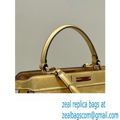 Fendi Peekaboo ISeeU Medium Bag in nappa Leather Gold 2024