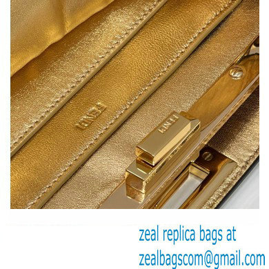 Fendi Peekaboo ISeeU Medium Bag in nappa Leather Gold 2024