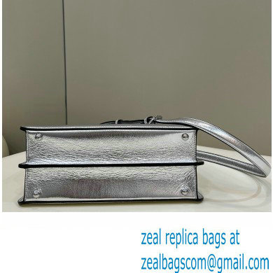 Fendi Peekaboo ISeeU Medium Bag in nappa Leather Silver 2024