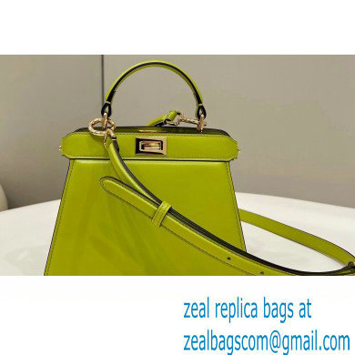 Fendi Peekaboo ISeeU Petite Bag in nappa Leather Grass Green 2024