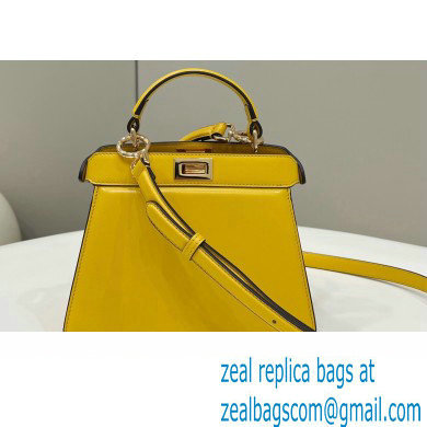 Fendi Peekaboo ISeeU Petite Bag in nappa Leather Yellow 2024