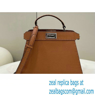 Fendi Peekaboo ISeeU Small Bag Brown Selleria with topstitches 2024