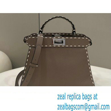 Fendi Peekaboo ISeeU Small Bag Etoupe Selleria with topstitches 2024