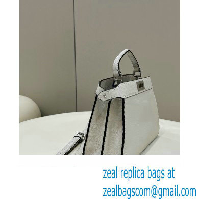 Fendi Peekaboo ISeeU Small Bag White Selleria with topstitches 2024