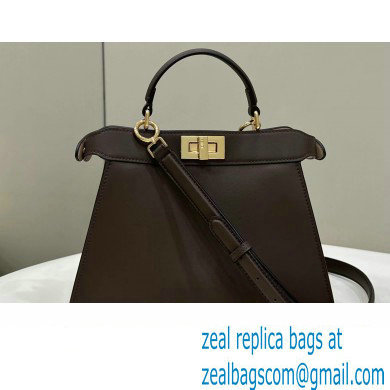 Fendi Peekaboo ISeeU Small Bag in nappa Leather Coffee 2024