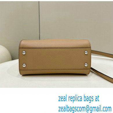 Fendi iconic Peekaboo Mini Bag Beige Selleria with 220 hand-sewn topstitches 2024