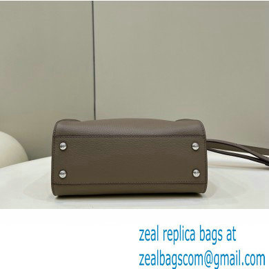 Fendi iconic Peekaboo Mini Bag Gray Selleria with topstitches 2024