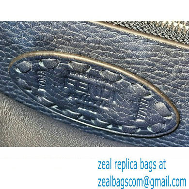 Fendi iconic Peekaboo Mini Bag Midnight blue Selleria with 220 hand-sewn topstitches 2024