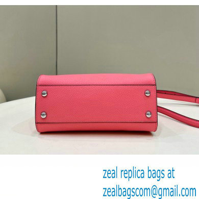 Fendi iconic Peekaboo Mini Bag Pink Selleria with 220 hand-sewn topstitches 2024