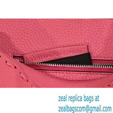 Fendi iconic Peekaboo Mini Bag Pink Selleria with 220 hand-sewn topstitches 2024