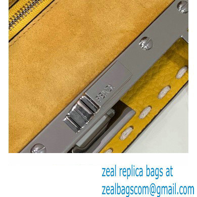 Fendi iconic Peekaboo Mini Bag Yellow Selleria with topstitches 2024