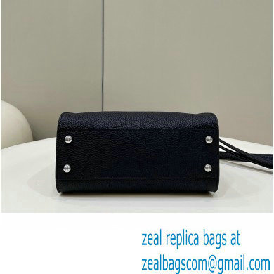 Fendi iconic Peekaboo Mini Bag black/Python Selleria with topstitches 2024