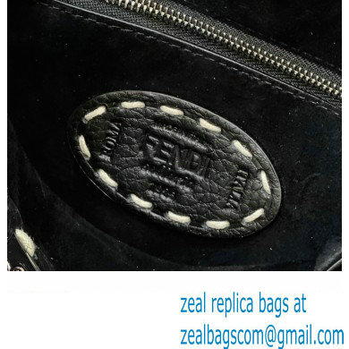 Fendi iconic Peekaboo Mini Bag black Selleria with topstitches 2024