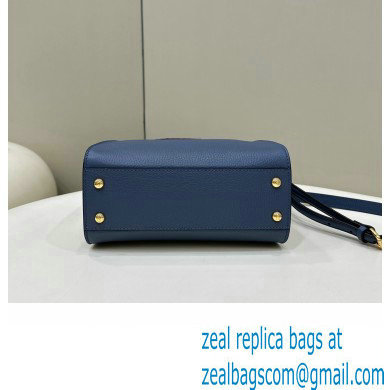 Fendi iconic Peekaboo Mini Bag blue Selleria with 220 hand-sewn topstitches 2024