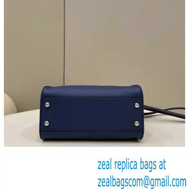 Fendi iconic Peekaboo Mini Bag blue Selleria with topstitches 2024