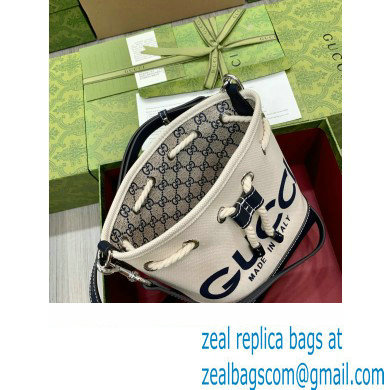 GUCCI Mini shoulder bag with Gucci print 777166 BLACK 2024 - Click Image to Close