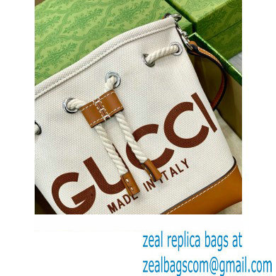 GUCCI Mini shoulder bag with Gucci print 777166 BROWN 2024
