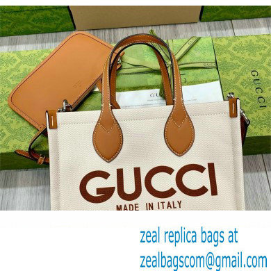 GUCCI Mini tote bag with Gucci print 772144 BROWN 2024