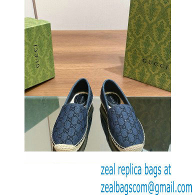 Gucci GG crystal-embellished denim espadrilles blue 2024