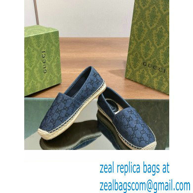 Gucci GG crystal-embellished denim espadrilles blue 2024