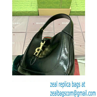 Gucci Jackie small shoulder bag 782849 IN BLACK patent leather 2024 - Click Image to Close
