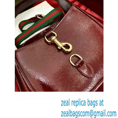 Gucci Jackie small shoulder bag 782849 IN Rosso Ancora red patent leather 2024