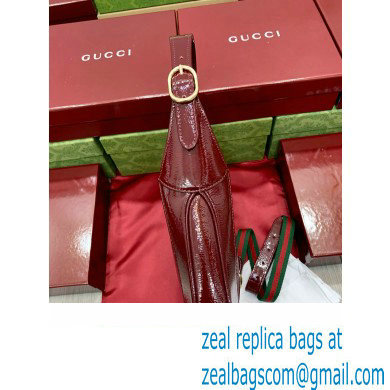 Gucci Jackie small shoulder bag 782849 IN Rosso Ancora red patent leather 2024