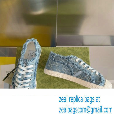 Gucci Light blue GG denim SNEAKERS 784213 2024 - Click Image to Close
