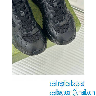 Gucci Ripple trainer Women/Men Sneakers in leather Black 2024 - Click Image to Close