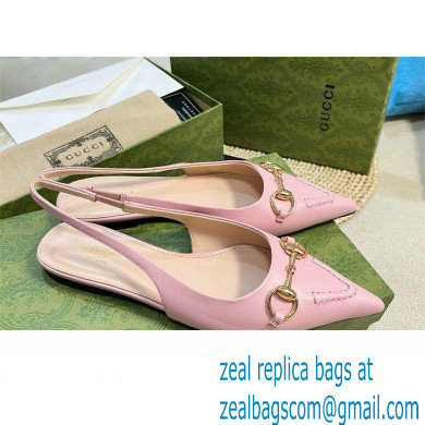 Gucci Women's Horsebit slingback ballet flat 786592 pink 2024