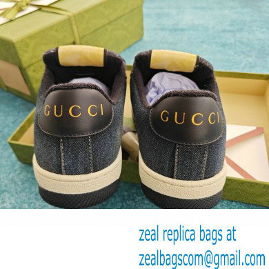 Gucci black denim Screener sneaker SNEAKERS 771097 2024