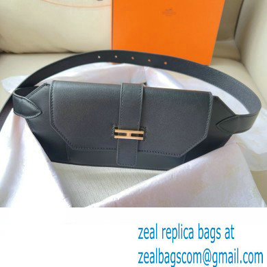 Hermes Elan Pocket 24 belt Black/Gold