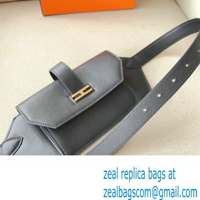 Hermes Elan Pocket 24 belt Black/Silver