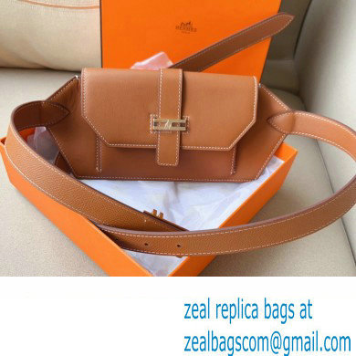 Hermes Elan Pocket 24 belt Brown/Gold