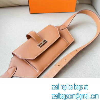 Hermes Elan Pocket 24 belt Brown/Silver