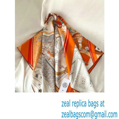 Hermes scarf 90x90cm in silk twill Top Quality 104 2024