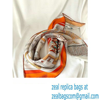 Hermes scarf 90x90cm in silk twill Top Quality 104 2024