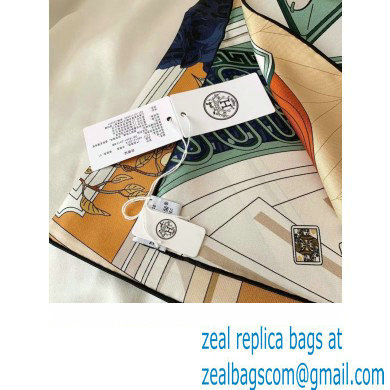 Hermes scarf 90x90cm in silk twill Top Quality 105 2024