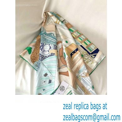 Hermes scarf 90x90cm in silk twill Top Quality 106 2024