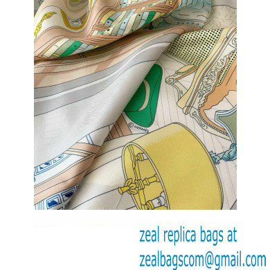 Hermes scarf 90x90cm in silk twill Top Quality 106 2024